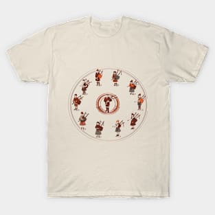 Eleven Pipers Piping, 12 Days of Christmas, Piping a Festive Melody T-Shirt